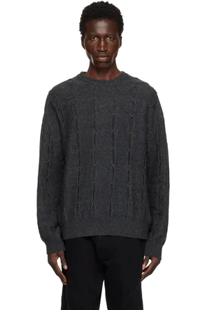 WOOYOUNGMI Gray Weaving Detail Sweater
