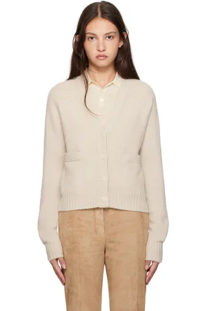 Joseph Off-White Open Cashmere Cardigan