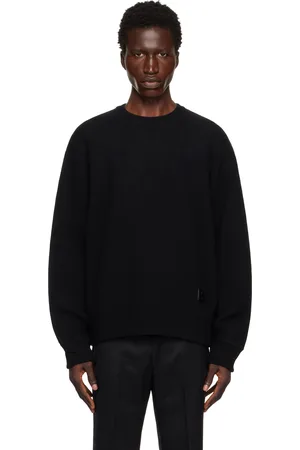 WOOYOUNGMI Black Round Neck Sweater