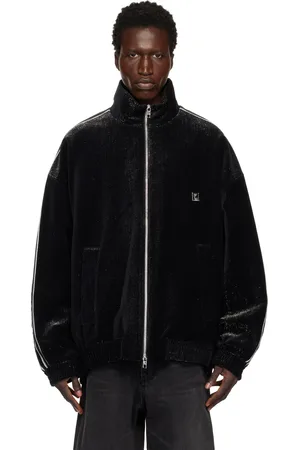 WOOYOUNGMI Black Glitter Tracksuit Jacket