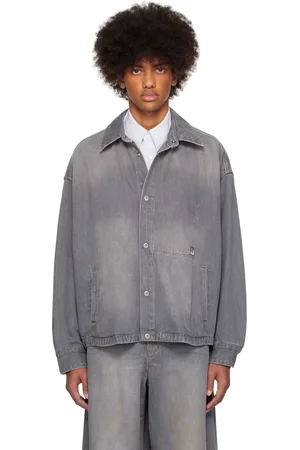 WOOYOUNGMI Gray Pocket Detail Denim Shirt