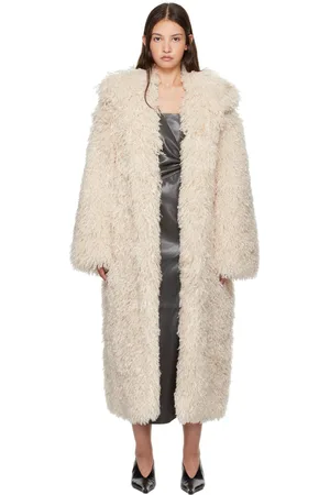 Nanushka Off-White Kilah Faux-Fur Coat