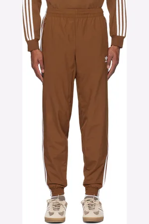 adidas Brown Adicolor Woven Firebird Track Pants