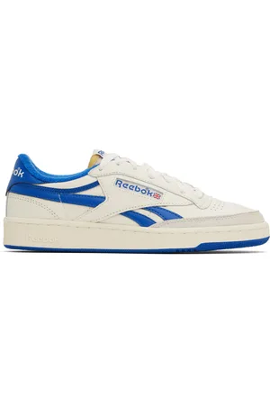 Reebok Off-White & Blue Club C Revenge Vintage Sneakers
