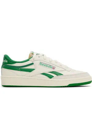 Reebok Off-White & Green Club C Revenge Vintage Sneakers