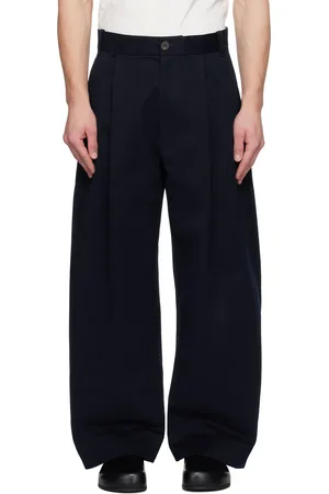 STUDIO NICHOLSON Navy Sorte Trousers