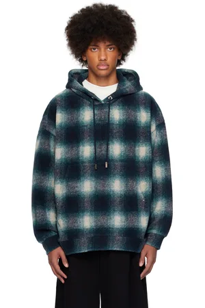 WOOYOUNGMI Blue Check Hoodie