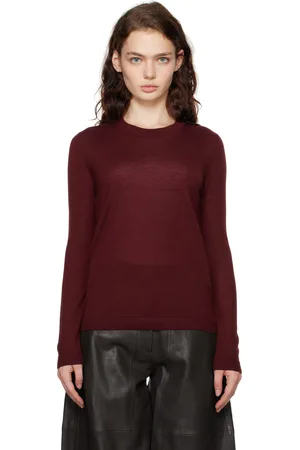 CO Burgundy Long Sleeve Crew Sweater