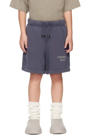 FEAR OF GOD Kids Navy Heavy Fleece Soccer Shorts