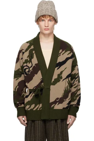 Maharishi Multicolor 1090 Camo Knitted Kimono Cardigan