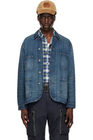 Ralph Lauren Blue Cotton-Linen Engineer Denim Jacket