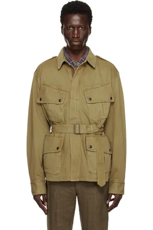Ralph Lauren Beige Herringbone Twill Jacket