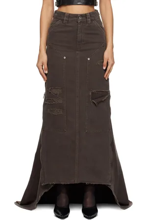 Vaquera Brown Workwear Maxi Skirt