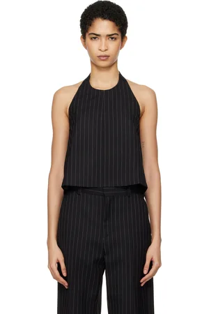 WARDROBE.NYC Black Backless Halter Top