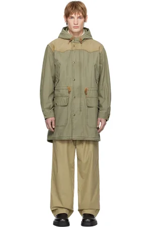 Ralph Lauren Khaki Leather-Yoke Sateen Jacket