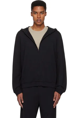 SKIMS Black Jersey Lounge Zip Up Hoodie