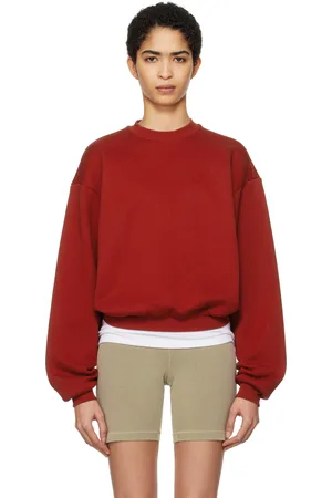 SKIMS Red Cotton Fleece Classic Crewneck Sweatshirt
