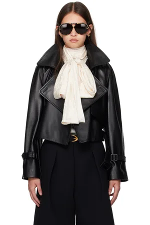 Nour Hammour Black Hatti Leather Jacket