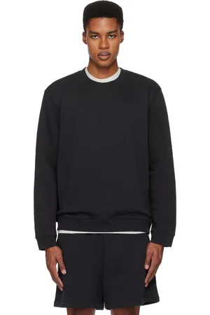 SKIMS Black Fleece Lounge Classic Crewneck Sweatshirt