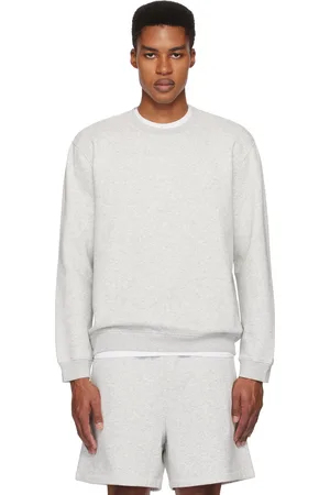 SKIMS Gray Fleece Lounge Classic Crewneck Sweatshirt
