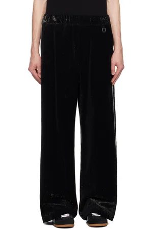 WOOYOUNGMI Black Glitter Track Pants