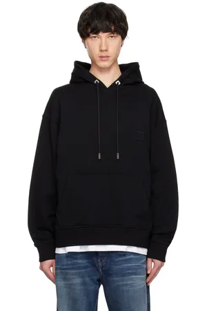 WOOYOUNGMI Black Metallic Graphic Hoodie