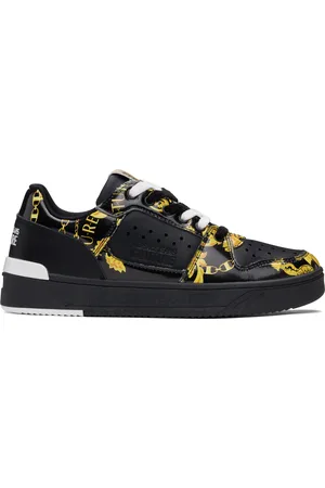 VERSACE Black Starlight Logo Couture Sneakers