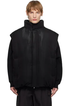 WOOYOUNGMI Black Bonded-Logo Down Vest