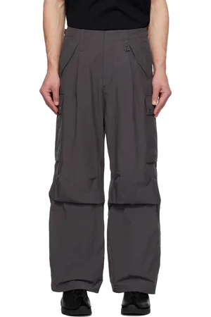 WOOYOUNGMI Gray Taffeta Cargo Pants