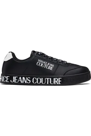 VERSACE Black Logo Court 88 Sneakers