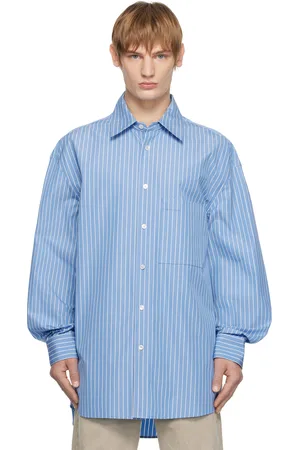 WOOYOUNGMI Blue Stripe Essential Shirt