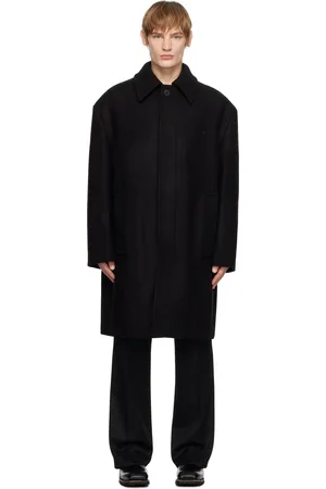 WOOYOUNGMI Black Balmacaan Coat