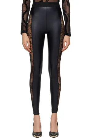 VERSACE Black Lace Leggings