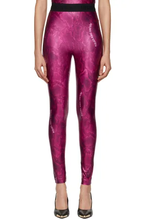 VERSACE Pink Printed Leggings
