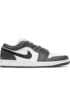 Nike Gray & White Air Jordan 1 Low Sneakers
