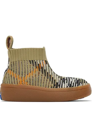 Burberry Baby Beige Check Sock Sneakers
