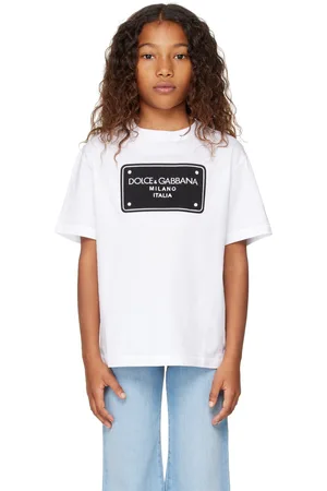 Dolce & Gabbana Kids White Jersey Logo Tag T-shirt