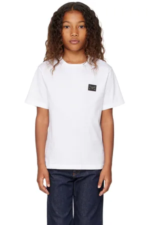 Dolce & Gabbana Kids White Jersey Logo Tag T-shirt