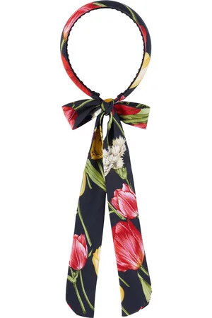 Dolce & Gabbana Kids Navy Tulips Printed Headband