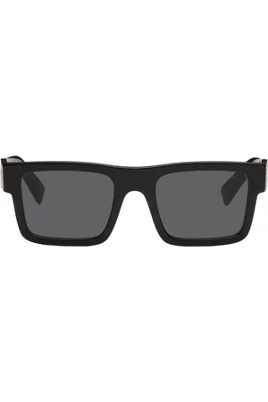 Prada Black Square Shield Acetate Sunglasses