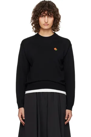 Kenzo Black Paris Pop Embroidered Sweater