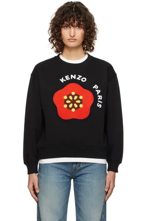 Kenzo Black Paris Pop Embroidered Sweatshirt