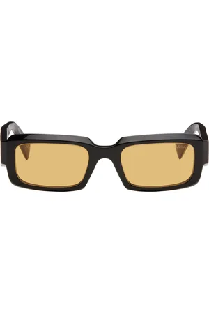Prada Black Rectangular Acetate Sunglasses