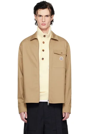 Moncler Tan Cotton Gabardine Zip-Up Jacket
