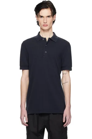 Tom Ford Navy Three-Button Polo
