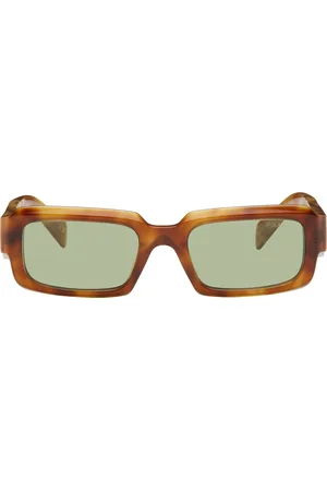 Prada Brown Rectangular Sunglasses