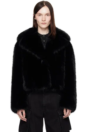 Stand Studio Black Samara Faux-Fur Jacket