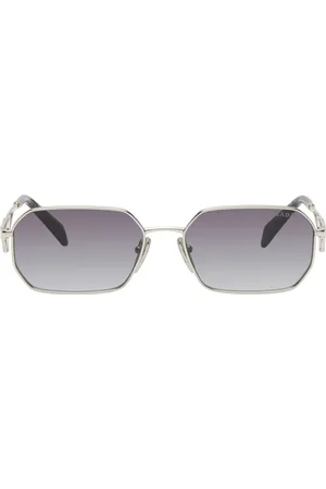 Prada Silver Triangle Logo Sunglasses