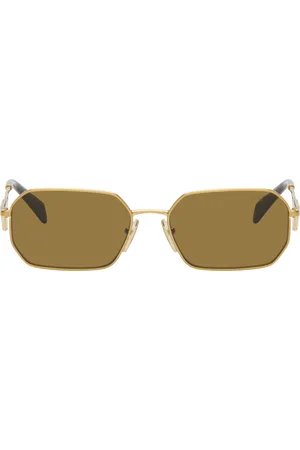 Prada Gold Triangle Logo Sunglasses