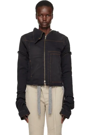 OTTOLINGER Gray Drape Collar Denim Jacket